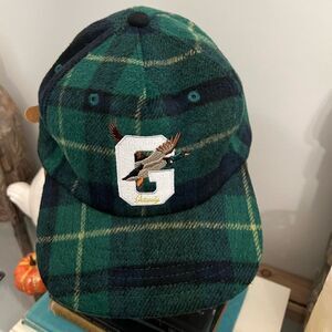 NWOT Grizzly Griptape Duck Season Vintage Green plaid Flannel Hat Cap Adjustable